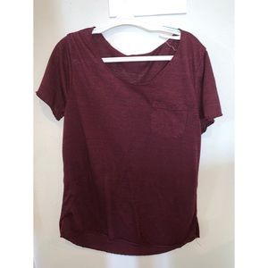 Burgundy Pocket Top